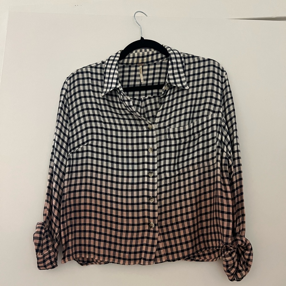 Free People Radiant Check Shirt